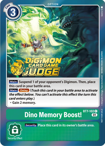 Dino Memory Boost! (Judge Pack 3) [BT7-102] [Next Adventure] Foil