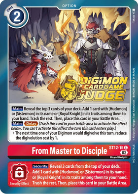 From Master to Disciple (Judge Pack 3) [ST12-15] [Starter Deck 12: Jesmon] Foil