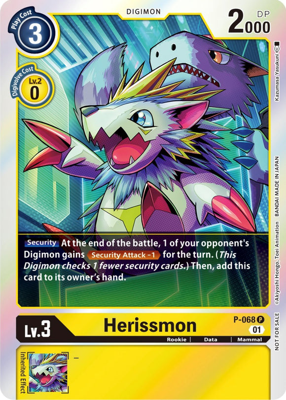 Herissmon (Limited Card Pack) [P-068] [Digimon Promotion Cards] Foil