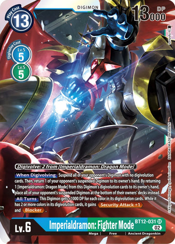 Imperialdramon: Fighter Mode [BT12-031] [Across Time] Foil