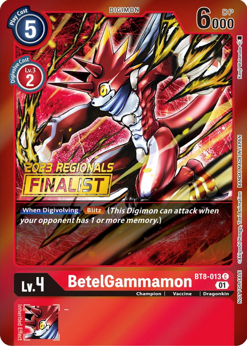 BetelGammamon (2023 Regionals Finalist) [BT8-013] [New Awakening] Foil