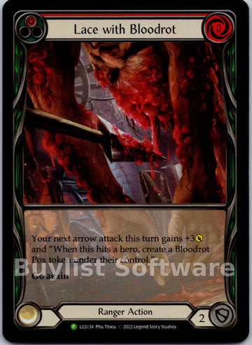 Lace with Bloodrot (Red) - LGS134 [LGS134] [Flesh and Blood: Promo Cards] Rainbow Foil