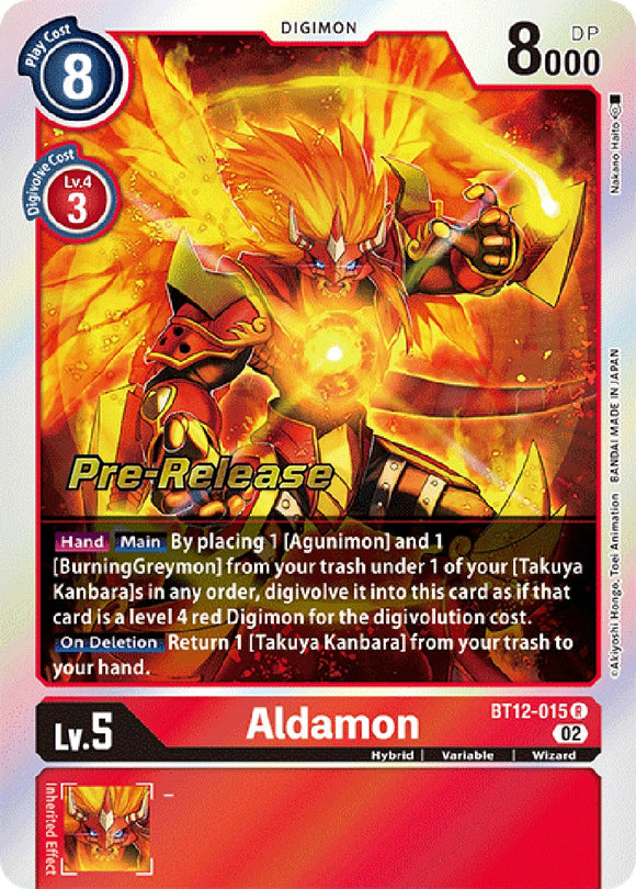 Aldamon [BT12-015 R] [Across Time Pre-Release Cards] Foil