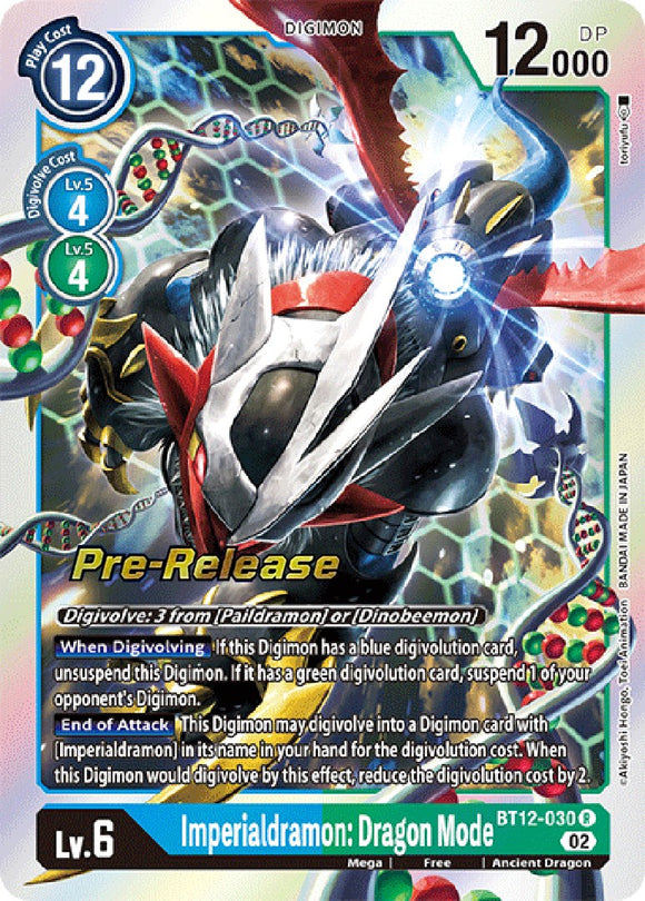 Imperialdramon: Dragon Mode [BT12-030] [Across Time Pre-Release Cards] Foil