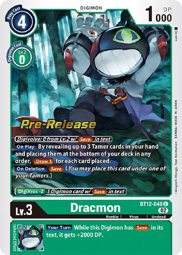 Dracmon [BT12-048] [Across Time Pre-Release Cards] Foil