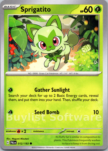 Sprigatito [012/193] [Paldea Evolved]