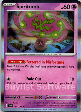 Spiritomb [089/193] [Paldea Evolved] Holofoil
