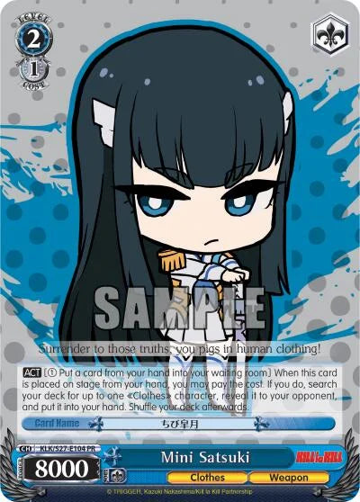 4d91944a-0b46-47fa-bea9-fb030e9bcfeb | ws-klk/s27-e104-pr-nf-killlakill-pro-nm | Mini Satsuki
