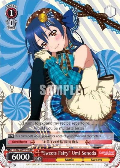 4d91944a-0b46-47fa-bea9-fb030e9bcfeb | ws-ll/en-w02-e068-r-nf-lovelivedxvol2-rar-nm | "Sweets Fairy" Umi Sonoda