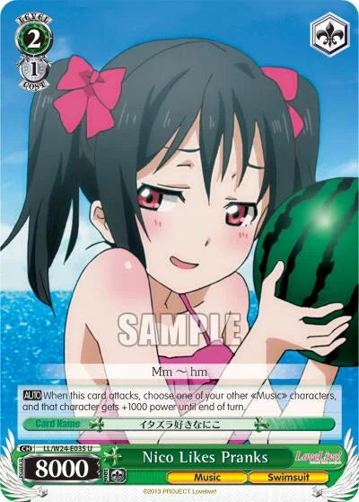4d91944a-0b46-47fa-bea9-fb030e9bcfeb | ws-ll/w24-e035-u-nf-lovelive-unc-nm | Nico Likes Pranks