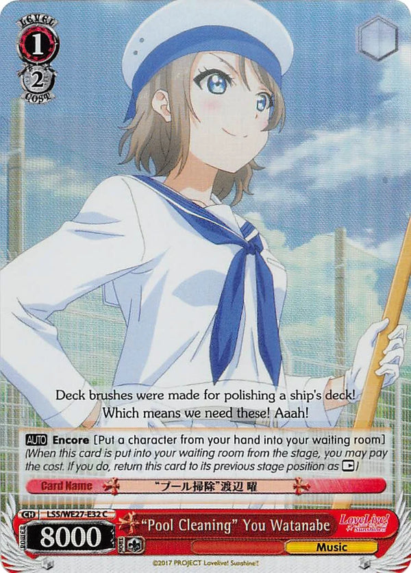 4d91944a-0b46-47fa-bea9-fb030e9bcfeb | ws-lss/we27-e32-c-nf-lovelivesunsextrboos-pf-com-nm | "Pool Cleaning" You Watanabe (Parallel Foil)