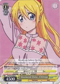 4d91944a-0b46-47fa-bea9-fb030e9bcfeb | ws-nk/w30-e005-r-nf-nisefalslove-rar-nm | Weekend Date, Chitoge