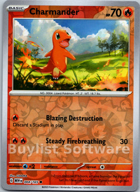 Charmander [004/165] [Scarlet & Violet 151] Reverse Holofoil