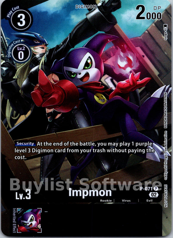 Impmon (Official Tournament Pack Vol.10) [P-071] [Digimon Promotion Cards] Foil