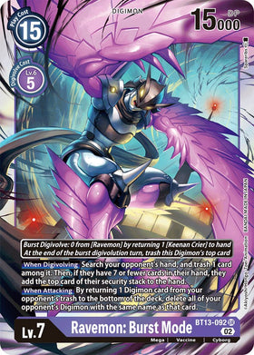 Ravemon: Burst Mode [BT13-092] [Versus Royal Knights] Foil