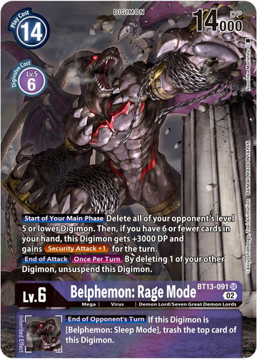 Belphemon: Rage Mode (Alternate Art) [BT13-091] [Versus Royal Knights] Foil