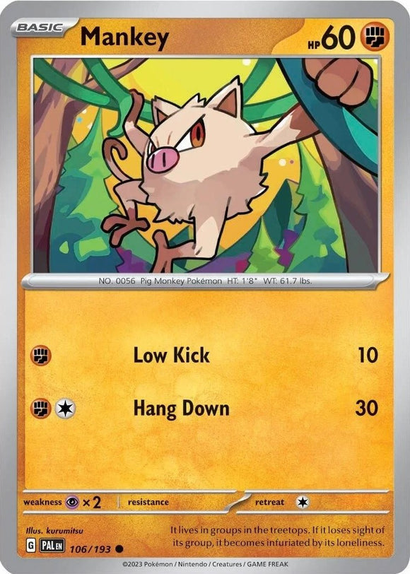 Mankey (Cosmos Holo) [106/193] [Paldea Evolved] Holofoil