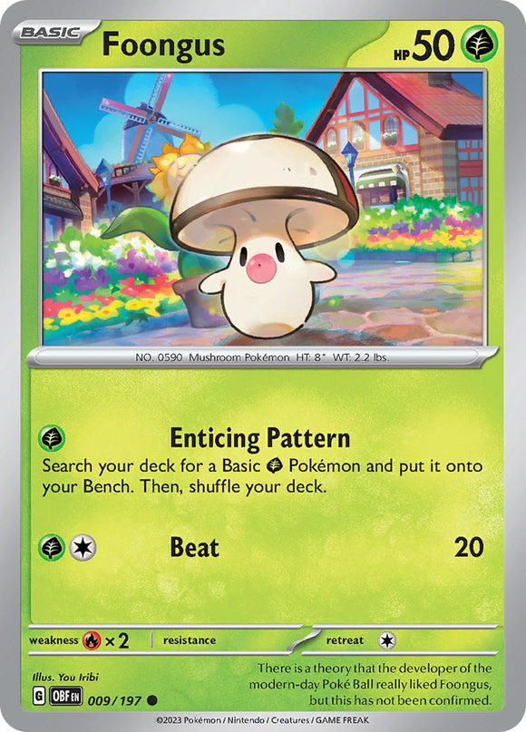 Foongus [009/197] [Obsidian Flames] Reverse Holofoil