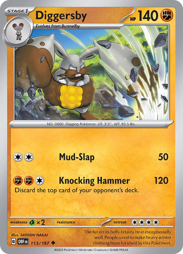 Diggersby [113/197] [Obsidian Flames] Reverse Holofoil