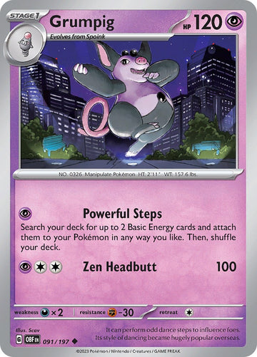 Grumpig [091/197] [Obsidian Flames]