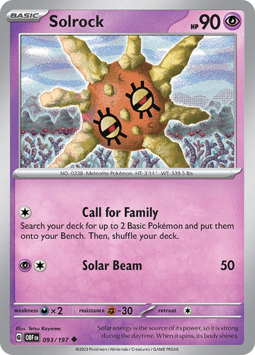 Solrock [093/197] [Obsidian Flames]