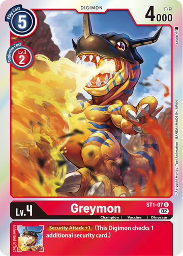 Greymon (Resurgence Booster Reprint) [ST1-07] [Resurgence Booster] Foil