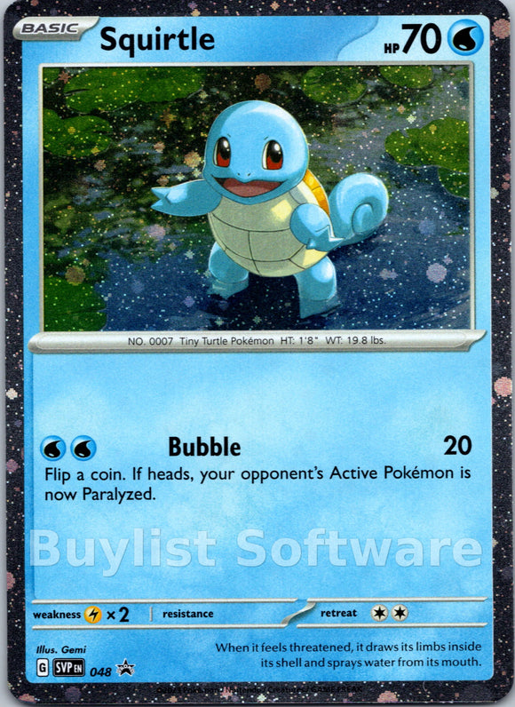 Squirtle (Cosmos Holo) [048] [Scarlet & Violet Promo Cards] Holofoil