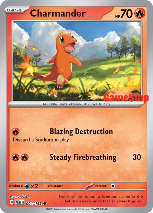 Charmander (GameStop Exclusive) [004/165] [Scarlet & Violet 151] Reverse Holofoil