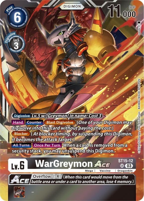 WarGreymon ACE [ST15-12] [Starter Deck 15: Dragon of Courage] Foil
