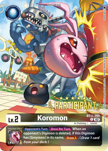 Koromon (Digimon 3-On-3 Participation) [BT11-005] [Dimensional Phase] Foil