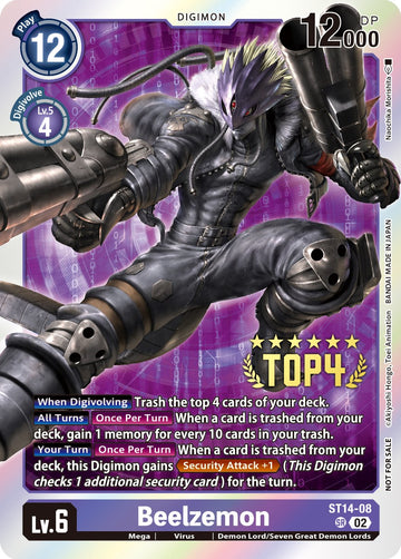 Beelzemon (Digimon 3-On-3 Top 4) [ST14-08] [Starter Deck 14: Beelzemon Advanced Deck Set] Foil