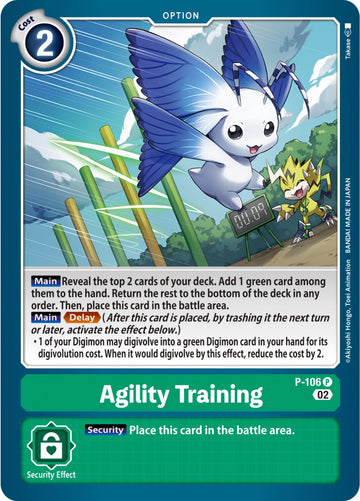 Agility Training (Blast Ace Box Topper) [P-106 P] [Digimon Promotion Cards] Foil