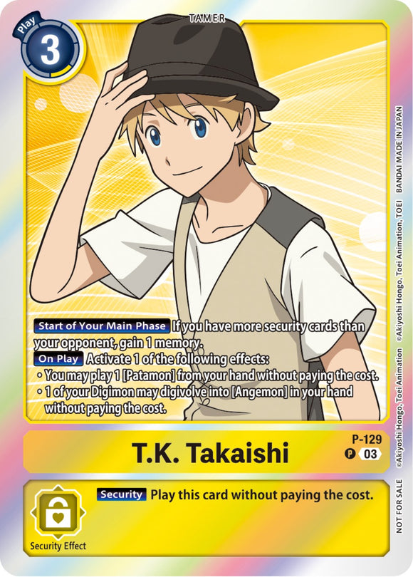 T.K. Takaishi (Tamer Party Pack -The Beginning- Ver. 2.0) [P-129] [Digimon Promotion Cards] Foil