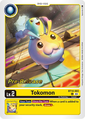 Tokomon [BT14-003] [Blast Ace Pre-Release Cards] Foil