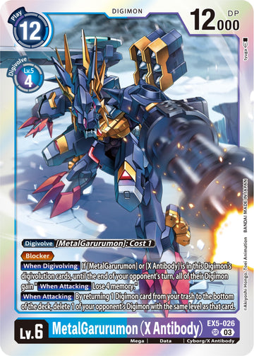 MetalGarurumon (X Antibody) [EX5-026] [Animal Colosseum] Foil