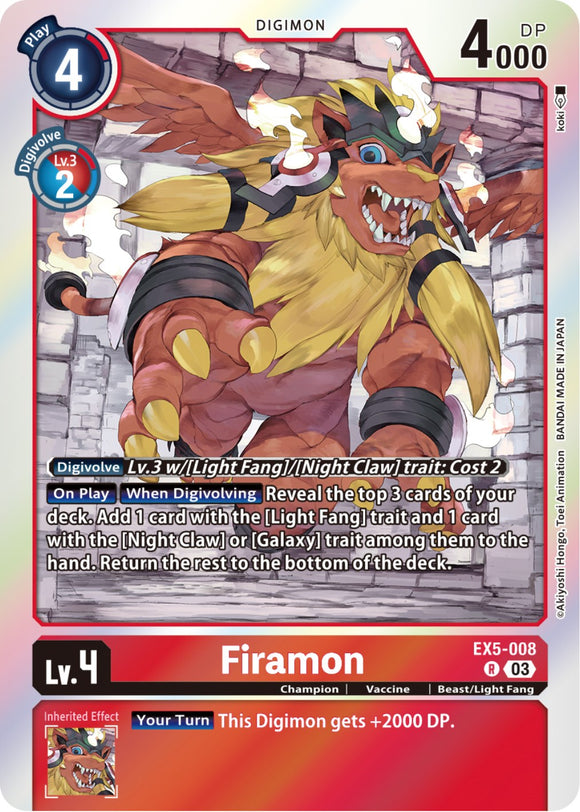 Firamon [EX5-008] [Animal Colosseum] Foil