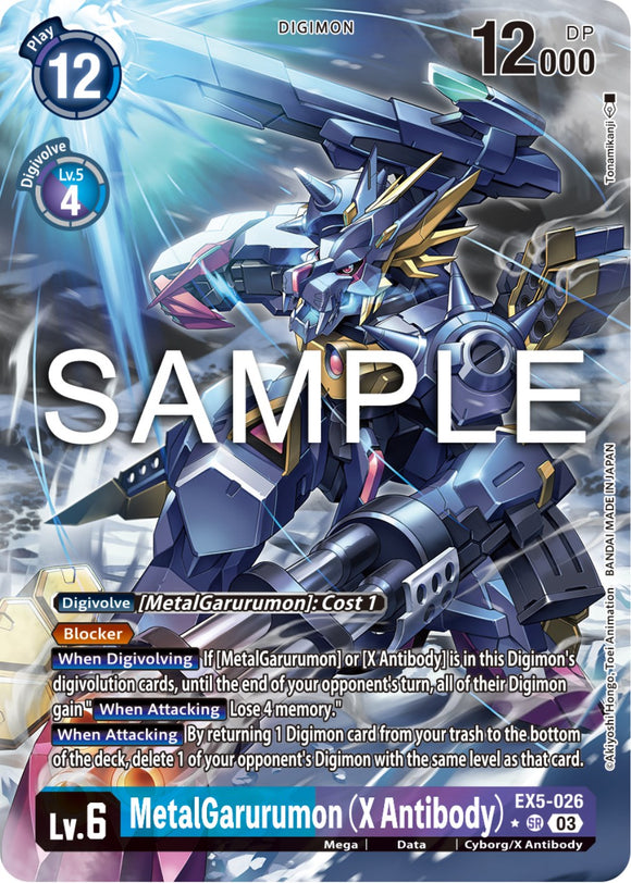 MetalGarurumon (X Antibody) (1 Star Alternate Art) [EX5-026] [Animal Colosseum] Foil