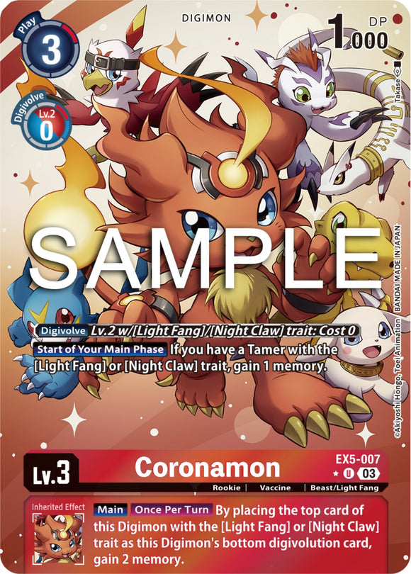 Coronamon (Alternate Art) [EX5-007] [Animal Colosseum] Foil