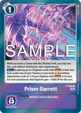 Prism Garrett (3rd Anniversary Update Pack) [P-096] [Digimon Promotion Cards] Foil