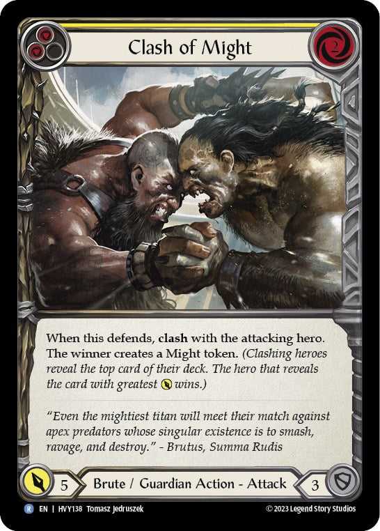 Clash of Might (Yellow) [HVY138] [Heavy Hitters] Rainbow Foil
