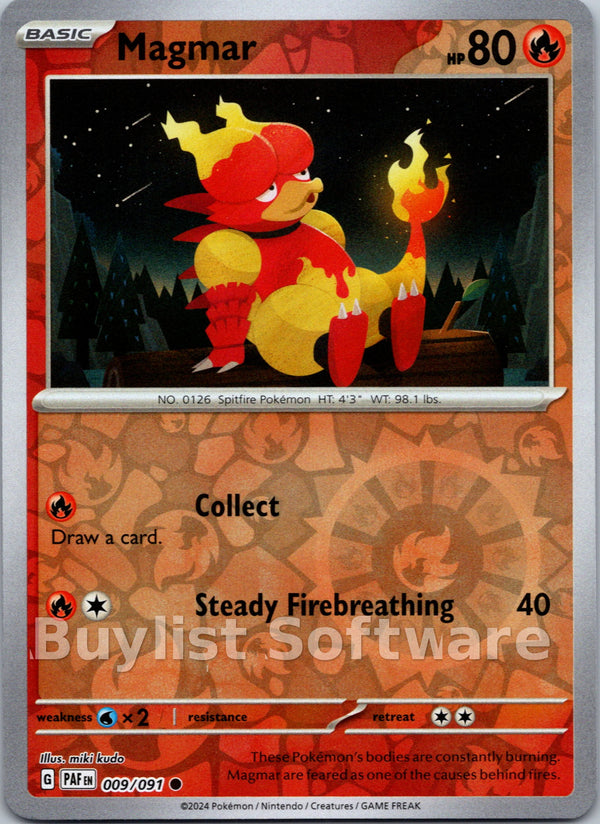 Magmar [009/091] [Paldean Fates] Reverse Holofoil