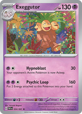 Exeggutor [024/091] [Paldean Fates] Reverse Holofoil