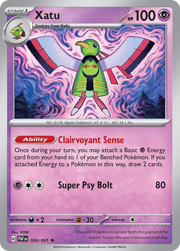 Xatu [026/091] [Paldean Fates] Reverse Holofoil