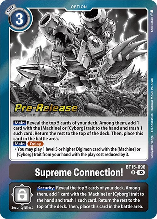 Supreme Connection! [BT15-096] [Exceed Apocalypse Pre-Release Cards] Foil