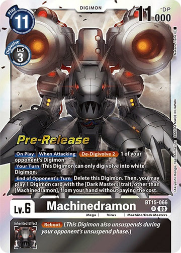 Machinedramon [BT15-066] [Exceed Apocalypse Pre-Release Cards] Foil