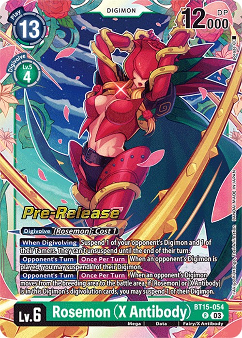 Rosemon (X Antibody) [BT15-054] [Exceed Apocalypse Pre-Release Cards] Foil