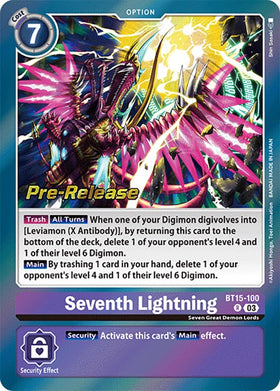 Seventh Lightning [BT15-100] [Exceed Apocalypse Pre-Release Cards] Foil