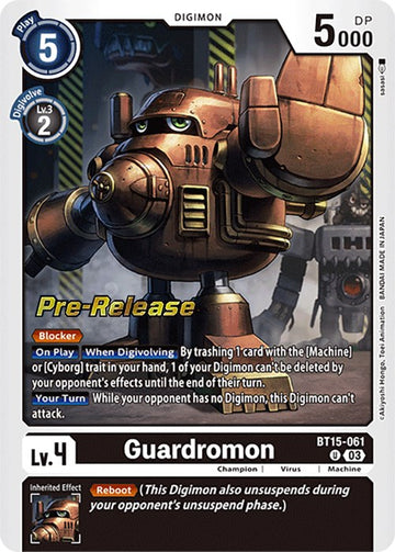 Guardromon [BT15-061] [Exceed Apocalypse Pre-Release Cards] Foil