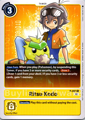 Ritsu Kodo (Exceed Apocalypse Pre-Release) [P-087] [Digimon Promotion Cards]