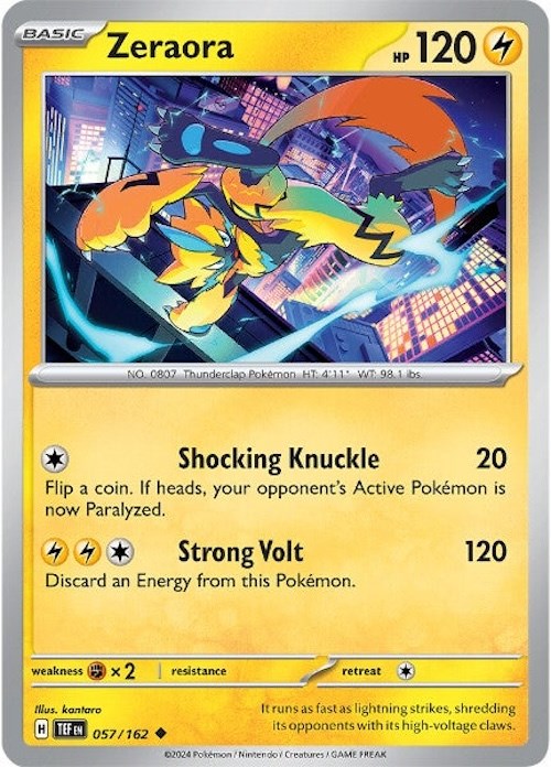 Zeraora [057/162] [Temporal Forces] Reverse Holofoil